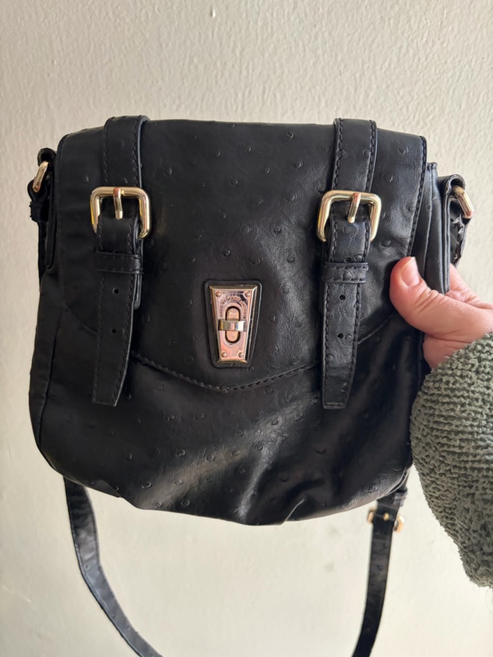 Marc By Marc Jacobs Black Crossbody Bag with Gold Hardware